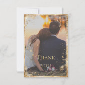 Rusten Foto Goud Plat Bedankkaartje Bedankkaart (Voorkant)