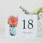 Rusten Gerber-margrieten in een glazen potje Tafel Kaart (Staand voorkant)