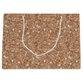 Rusten Goud Glitter Verjaardag Groot Cadeauzakje (Voorkant)