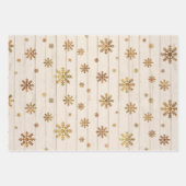 Rusten Goud Kerstmis Inpakpapier Vel (Voorkant 3)
