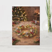 Rusten Gouden Kerstboom Kaart (Achterkant)