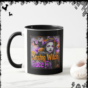 Rusten heksengezicht ExDesigner Halloween Mok