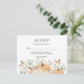 Rusten Herfst Bruiloft RSVP Briefkaart | Aquarel (Staand voorkant)