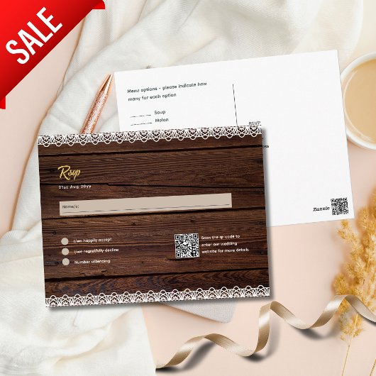 Rusten Hout RSVP MENU QR CODE Kant Budget