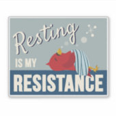 Rusten is Mijn Verzet Compact Rechthoek Sticker (Voorkant)