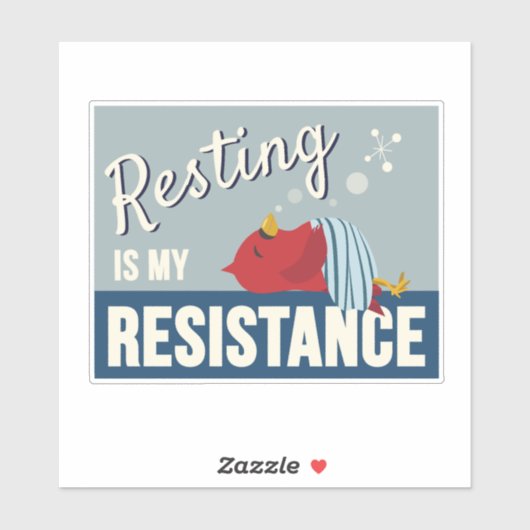 Rusten is Mijn Verzet Compact Rechthoek Sticker (Vel)