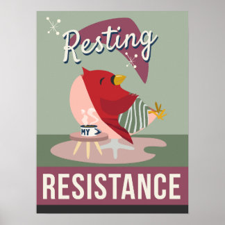 Rusten Is Mijn Verzet – Retro Stijl Print
