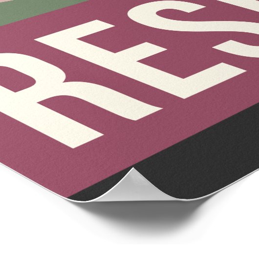 Rusten is mijn weerstand - Retro Style Print (Hoek)