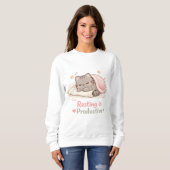 Rusten is Productief Knuffelkat Hygge Warm Trui (Voorkant volledig)