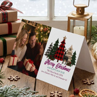 Rusten Kerst Plaid Familie Fotokaart