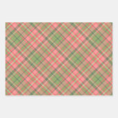 Rusten Kerstdamast Rood en Groen Inpakpapier Vel (Voorkant 3)