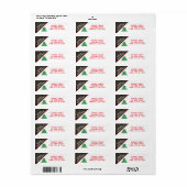 Rusten Kerstdorp Rode Kerst Retouradres Etiket (Full Sheet)