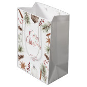 Rusten Kerstmis Medium Cadeauzakje (Achterkant Gekanteld)