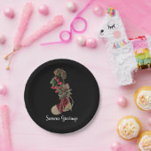 Rusten Kerstmuts Papieren Bord (Feest)