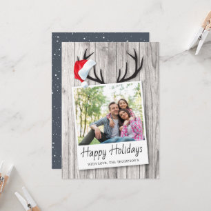 Rusten Kerstvakantie Houten Kerstmannenhoed Foto