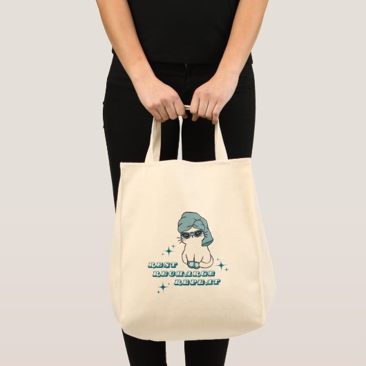 Rusten, Opladen, Herhalen - Zelfzorg en Katten Tote Bag (Voorkant (product))