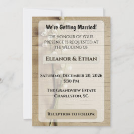 Rusten Oud Lijnenpapier Lelietje-van-dalen Bruid- Kaart