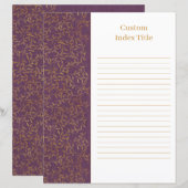 Rusten scheidingsblad voor receptenbinder paars li (Voorkant / Achterkant)