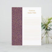 Rusten scheidingsblad voor receptenbinder paars li (Staand voorkant)