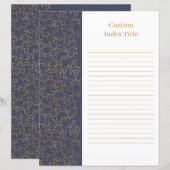 Rusten scheidingsblad voor receptenbinder van linn (Voorkant / Achterkant)
