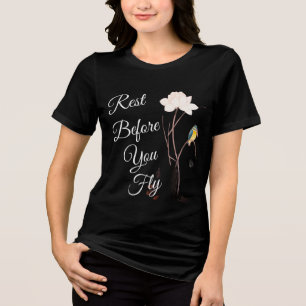 Rusten voor je vliegt – Vogels Design Dames T-Shir Tri-Blend Shirt