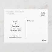 Rusten Zonnebloemen Huwelijk Bewaar de Datum Briefkaart (Achterkant)