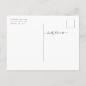 Rustenbruine herfst bloemendankdiner uitnodiging briefkaart (Achterkant)