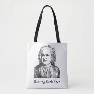 Rustend Bach Gezicht Klassieke Muziek Componist Tote Bag