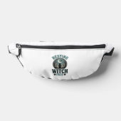 Rustend Heksengezicht Vintage Halloween-ontwerp_1 Heuptasje (Liggend)