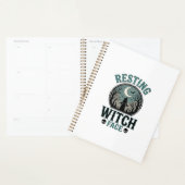 Rustend Heksengezicht Vintage Halloween-ontwerp_1 Planner (Display)