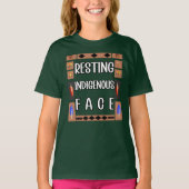 rustend inheems gezicht t-shirt (Voorkant)