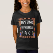 rustend inheems gezicht t-shirt (Voorkant)