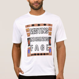 rustend inheems gezicht t-shirt