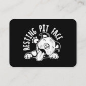 Rustend Pithoud Funny Dog Pitbull Meme Kleding Visitekaartje (Achterkant)