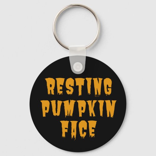 Rustend Pompoengesicht - Grappige Halloween 2022 Sleutelhanger (Voorkant)