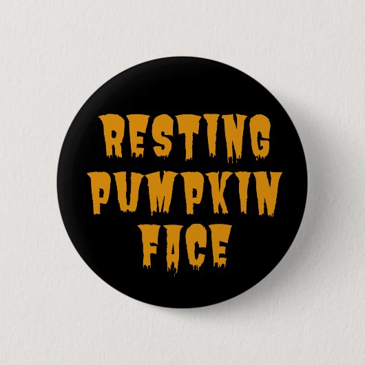 Rustend Pompoengezicht - Grappig Halloween 2022 Ronde Button 5,7 Cm (Voorkant)
