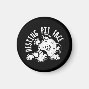 Rustend Putgezicht Grappige Hond Pitbull Meme Magneet