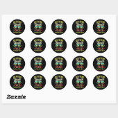 Rustend strand gezicht grappig bijpassende Hunting Ronde Sticker (Vel)