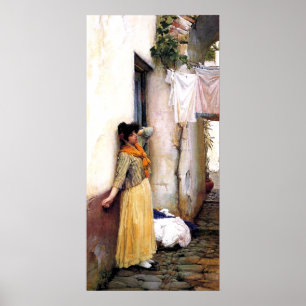 Rustend van John William Waterhouse Poster