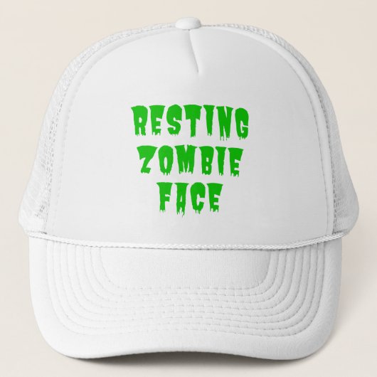Rustend Zombiegezicht - Grappig Halloween 2022 Trucker Pet (Voorkant)