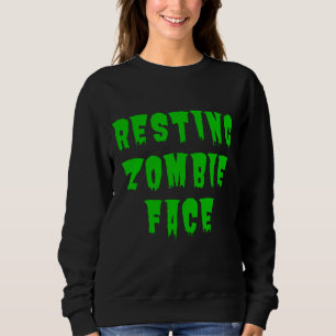 Rustend Zombiegezicht - Grappig Halloween 2022 Trui