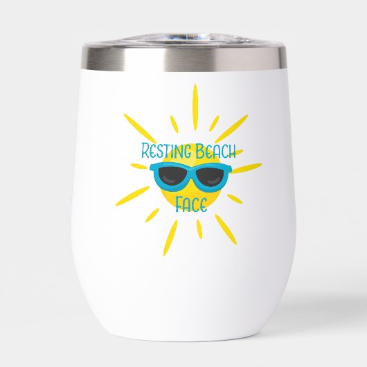 Rustende Beach Gezicht Zonnebril Gepersonaliseerd (Voorkant)