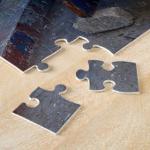 Rustende Blauwe Boten op de Kust van Essaouira Legpuzzel (Zijkant)