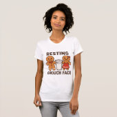Rustende Chagrijnige Gezicht – Gingerbread Dunk Du T-shirt (Voorkant volledig)