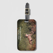 Rustende cheetah droomt van avonturen bagagelabel (Voorkant (verticaal))