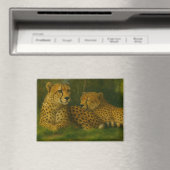 Rustende Cheetah Duo in het bos Magneet (Insitu (Vaatwasser))