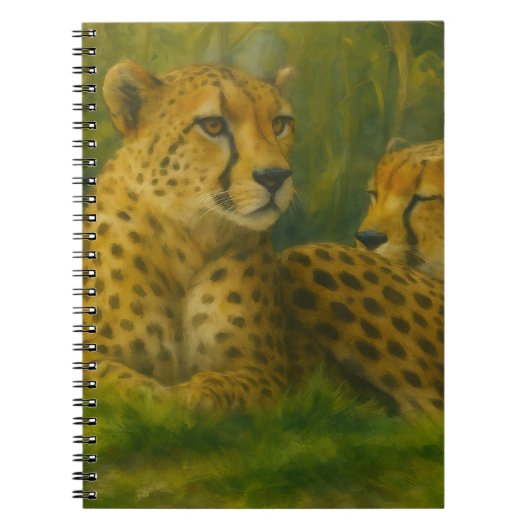 Rustende Cheetah Duo in het bos Notitieboek (Voorkant)