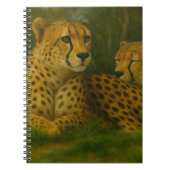 Rustende Cheetah Duo in het bos Notitieboek (Voorkant)