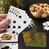 Rustende Cheetah Duo in het bos Pokerkaarten (Insitu)