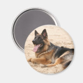 rustende duitse herder hond magneet (Voorkant / Achterkant)